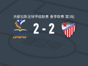 洛沃斯墨2-2罗查星队，Samuel Elvir首开记录，Edilson Gomez扳平