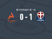 诺瓦拉1-0阿尔希欧蕾，勒多内打进全场唯一进球