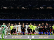 你来干啥？赫伊森参与马德里德比赛前反歧视活动合影