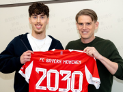 官方：拜仁和19岁葡萄牙小将戴伯尔签下首份职业合同，双方签约至2030