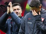 英雄泪，莱万进球率队艰难逆转阿尔巴尼亚后面对看台球迷落泪