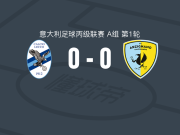 莱科0-0阿尔齐尼亚诺，两队破门乏术