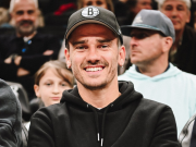 格列兹曼现场观战篮网比赛，篮网官方：很高兴你能来