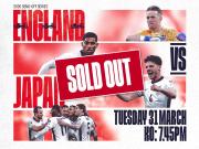 没座了，英格兰在温布利对阵日本的友谊赛门票已全部售空