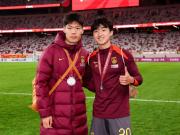 贺一然、玄智健晒合影：顶峰相见，祝我们在新俱乐部一切顺利