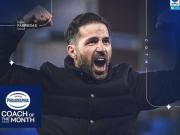 带领科莫三战全胜，法布雷加斯当选意甲3月最佳教练