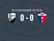 皮亚内塞0-0瓦多，两队破门乏术