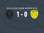尤姆博独立1-0里奥内格罗体育，胡安-帕拉西奥斯助球队取胜
