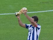 In a moment of glory, Oyarzabal held the World Cup trophy and thanked the fans at the Real Sociedad stadium.