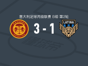 拉文纳3-1逆转拉蒂纳，拉比梅开二度，爱德华多-杜卡破门