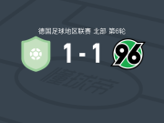埃登踢球者1-1汉诺威96业余队，蒂姆-范登霍伊维尔点射破门