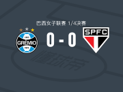 格雷米奥女足0-0圣保罗女足，双方握手言和