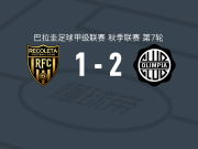 奥林匹亚2-1雷科莱塔取巴拉甲3连胜，佛朗哥-阿方索、阿兰-罗德里格斯破门