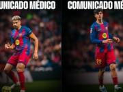 巴萨官方：阿劳霍可以出战欧冠对马竞，贝尔纳尔左脚踝扭伤