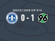汉诺威96 1-0达姆施塔特98，拉斯-金多夫点射制胜