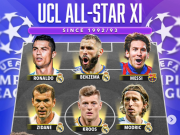  Score90评欧冠改制后全明星阵容：C罗、梅西领衔，皇马8人入选