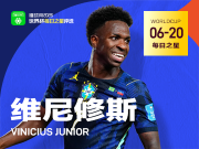 懂球帝6月20日世界杯之星：维尼修斯