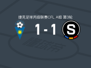 贝内绍夫1-1布拉格斯巴达B队，帕夫利克打破僵局，ondrej soukup扳平比分