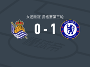 切尔西女足1-0皇家社会女足，沃尔什制胜球