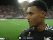 沃特金斯谈3-1博洛尼亚：今天他们踢得很强硬，我们运气不错