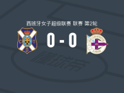 特内里费女足0-0拉科鲁尼亚女足，两队破门乏术