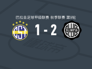 奥林匹亚2-1泰里尼登斯，乌戈-桑多瓦尔、雷德斯破门