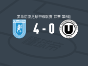 克拉约瓦大学4-0大胜克卢日大学，哈姆拉维双响，埃利索尔破门