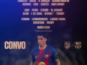 巴萨欧冠客战马竞大名单：莱万、亚马尔领衔，贝尔纳尔在列