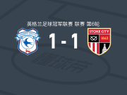 卡迪夫城1-1斯托克城，本-约翰逊打破僵局，乔尔-科尔威尔扳平比分