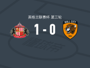 桑德兰1-0赫尔城，塔勒比制胜球