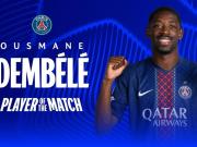 梅开二度，登贝莱当选巴黎客战利物浦全场最佳球员