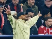 在场边抗议吃黄，孔帕尼因累计黄牌将在欧冠半决赛首回合停赛