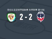 科尔多瓦美洲虎2-2福塔莱萨遭哥伦甲3连平，布兰科先拔头筹，达尔文-洛佩斯救主