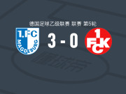 马格德堡3-0大胜凯泽斯劳滕，伊约哈两球，诺伦贝格尔建功