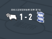 伯明翰2-1逆转德比郡，白昇浩、卡洛斯-比森特破门