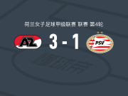 阿尔克马尔女足3-1PSV埃因霍温女足，范贝耶伦两球，Z. Van Eynde建功