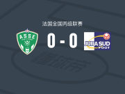 圣埃蒂安B队0-0侏罗苏特，双方互有攻守