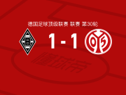 门兴格拉德巴赫1-1美因茨，约瑟夫-斯卡利打破僵局，阿米里救主