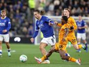 英联杯埃弗顿1-0狼队，阿尔卡拉斯替补建功