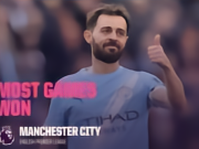 B席代表曼城英超取胜214场，追平大卫-席尔瓦并列队史第一