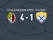 哈姆伦斯巴达4-1大胜马尔萨什洛克取马耳甲3连胜，维莱拉点射破门，马塞洛-特罗塔建功