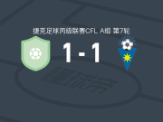 莫托勒1-1贝内绍夫，Martin Sladek破门，瓦涅切克扳平
