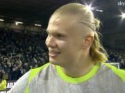 哈兰德：1-0的比分很棒，我超级开心，我们排名联赛榜首了