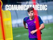 巴萨官方：二队小将胡安左膝前交叉韧带断裂，将接受手术