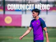 巴萨官方：小将吉列-费尔南德斯左腿前直肌受伤，预计四到五周恢复