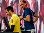 推广公益，莱比锡高管比赛时与搭档在场边慢跑筹善款超10万欧