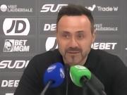 德泽尔比：我不想给球员增加困惑，他们已经历很多战术变动