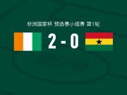 科特迪瓦2-0加纳，马利克-亚尔库耶破门，凯西锦上添花