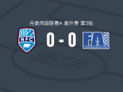 FA尼克宾0-0法特列斯堡，势均力敌