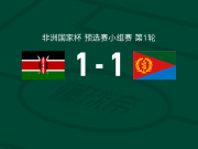 肯尼亚1-1厄立特里亚，内塔拜首开记录，瑞安-奥加姆扳平比分